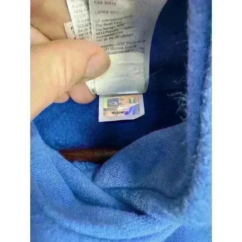 The‎ North Face Hoodie Sweatshirt Fleece Pullover Drew Peak Hooded Blue Sz M EUC